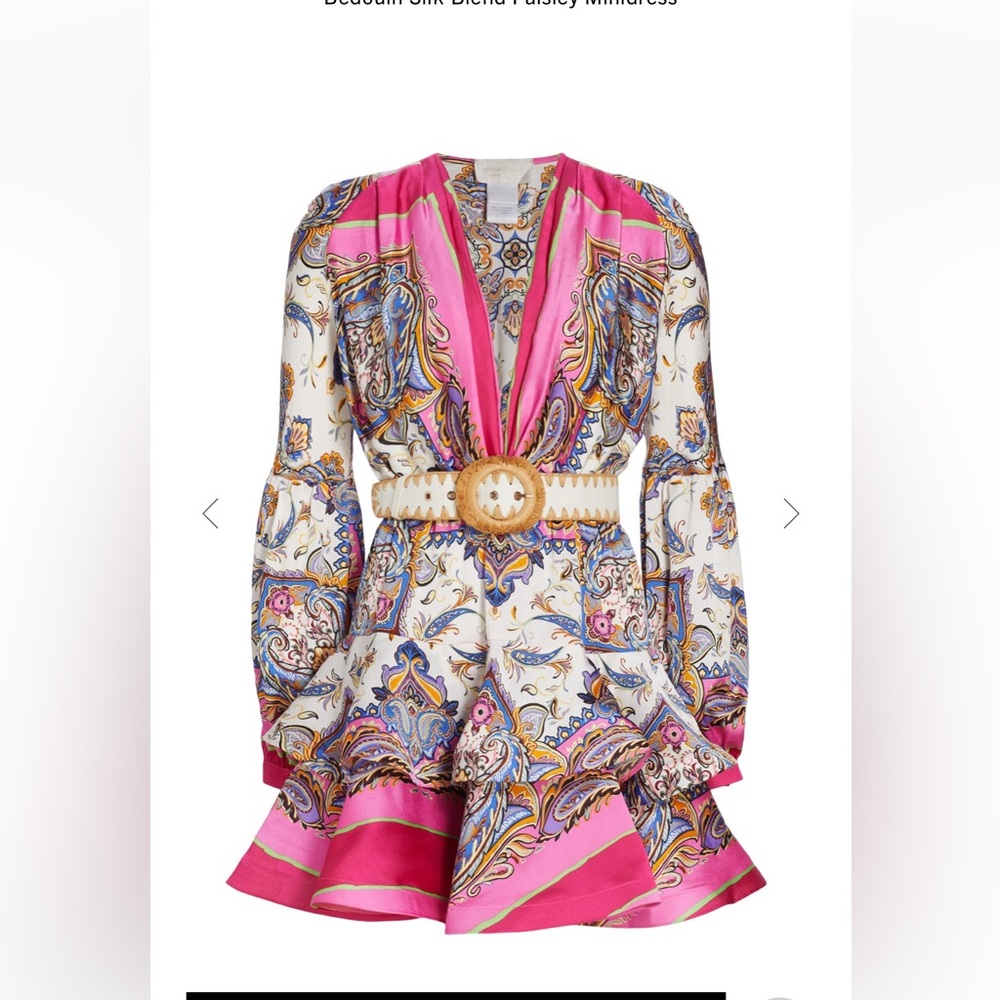 Bronx and Banco
Bedouin Silk-Blend Paisley Minidress 8